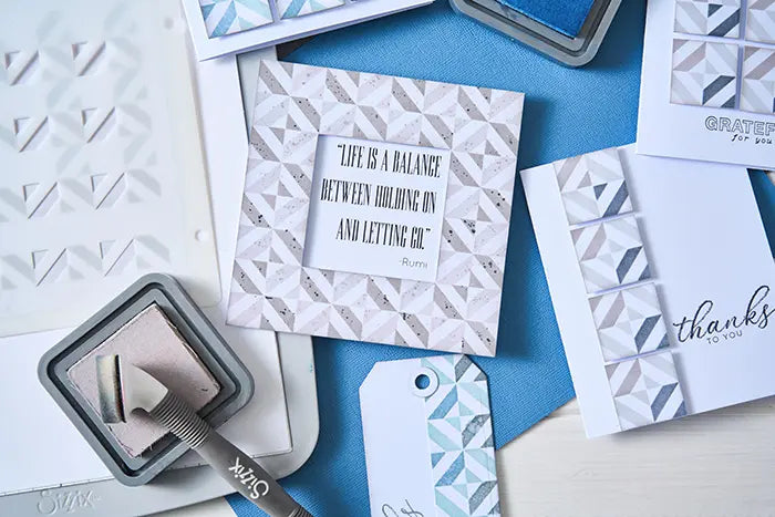 Geo Blocks Rotating Stencil Set - Sizzix
