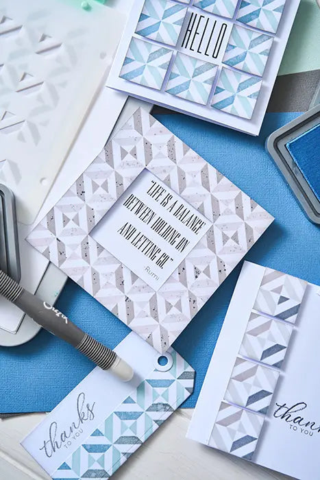 Geo Blocks Rotating Stencil Set - Sizzix