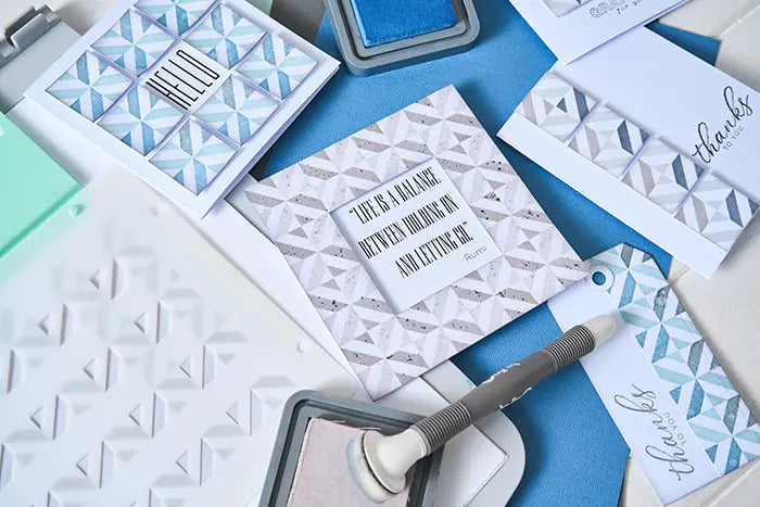 Geo Blocks Rotating Stencil Set - Sizzix