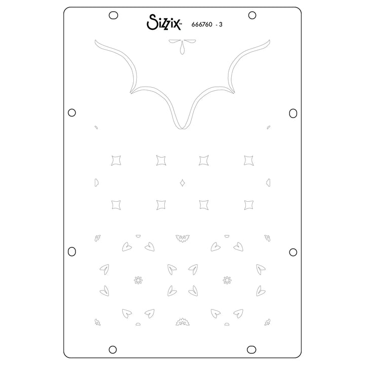 Geometric Clear Stamps Set w/ Layering Stencils - Studio by Vic Hollins - Sizzix