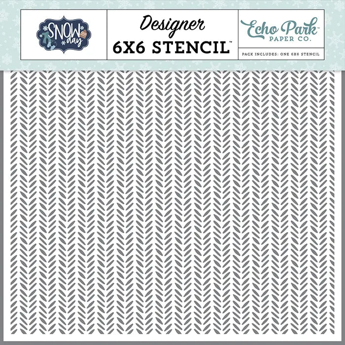 Get Cozy Knit Stencil - Snow Day - Echo Park
