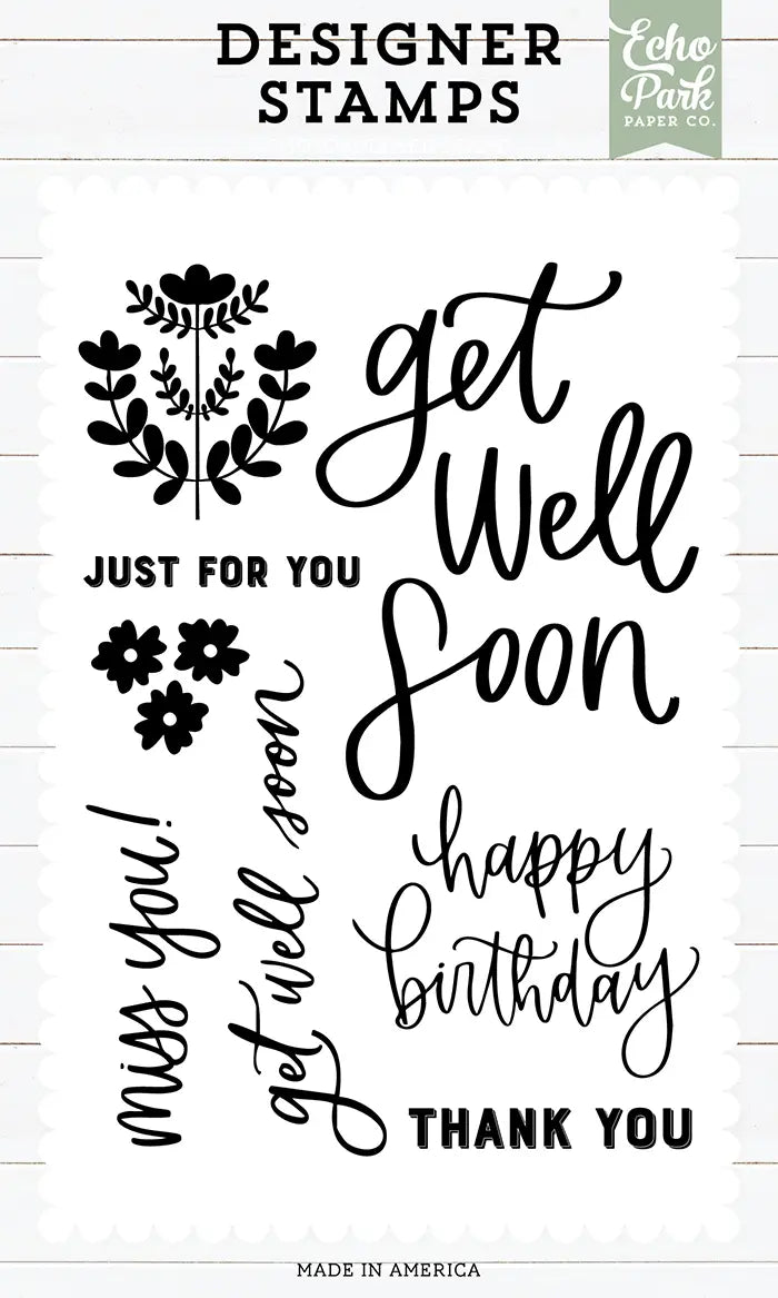Get Well Soon Sentiments Stamp Set - Designer Series - Echo Park