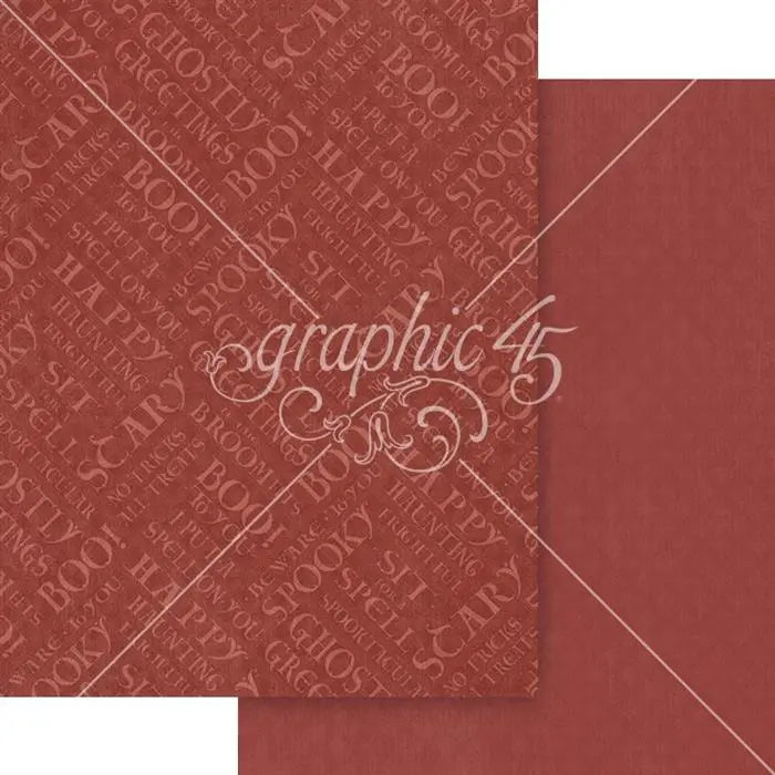 Ghostly Greetings Patterns & Solids Paper Pack, 8.5" x 11" - Graphic 45