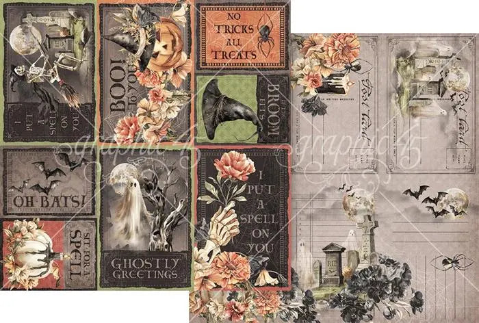 Ghostly Greetings Scrapbook Collection Kit,  12" x 12" - Graphic 45