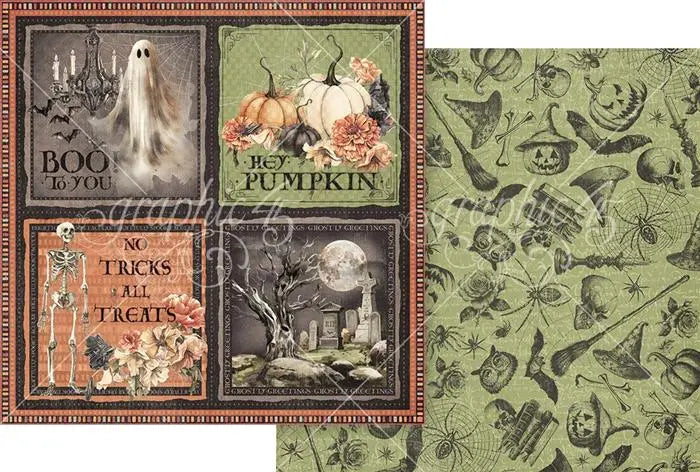 Ghostly Greetings Scrapbook Collection Kit,  8" x 8" - Graphic 45
