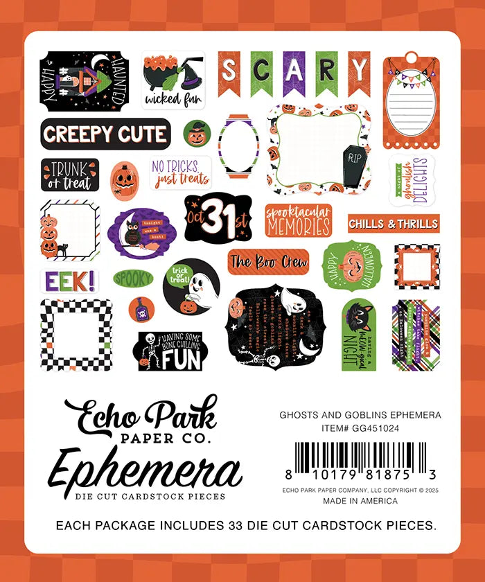 Ghosts And Goblins Ephemera Die Cuts - Echo Park
