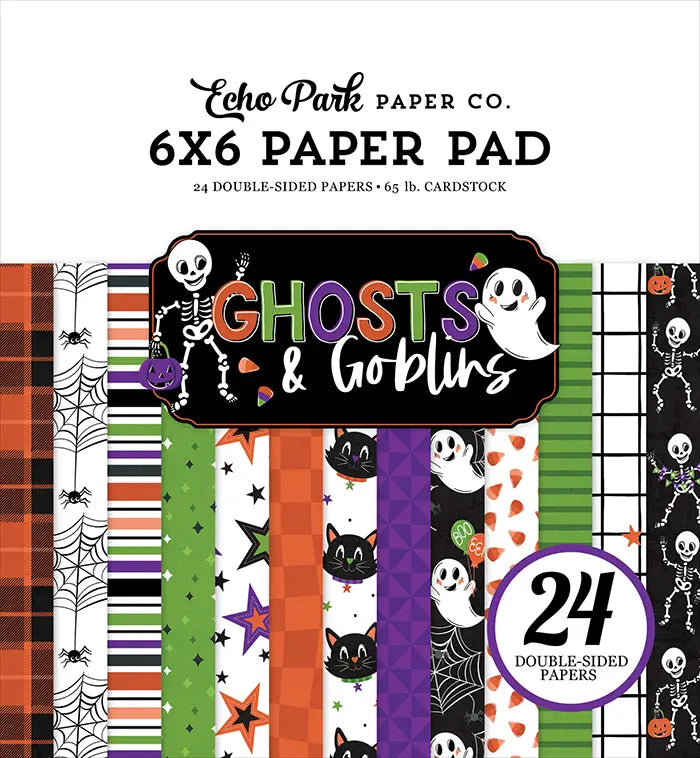Ghosts And Goblins Paper Pad, 6" x 6" - Echo Park