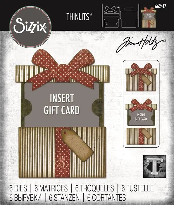 Gift Card Package Thinlits Die Set Die Set 6PK - Back from the Vault - Tim Holtz - Sizzix