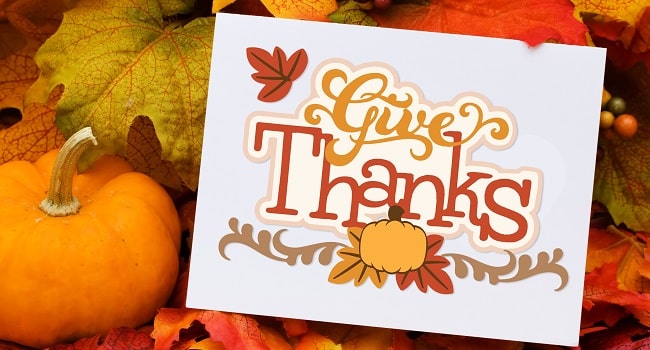 Give Thanks Card SVG Image File Download