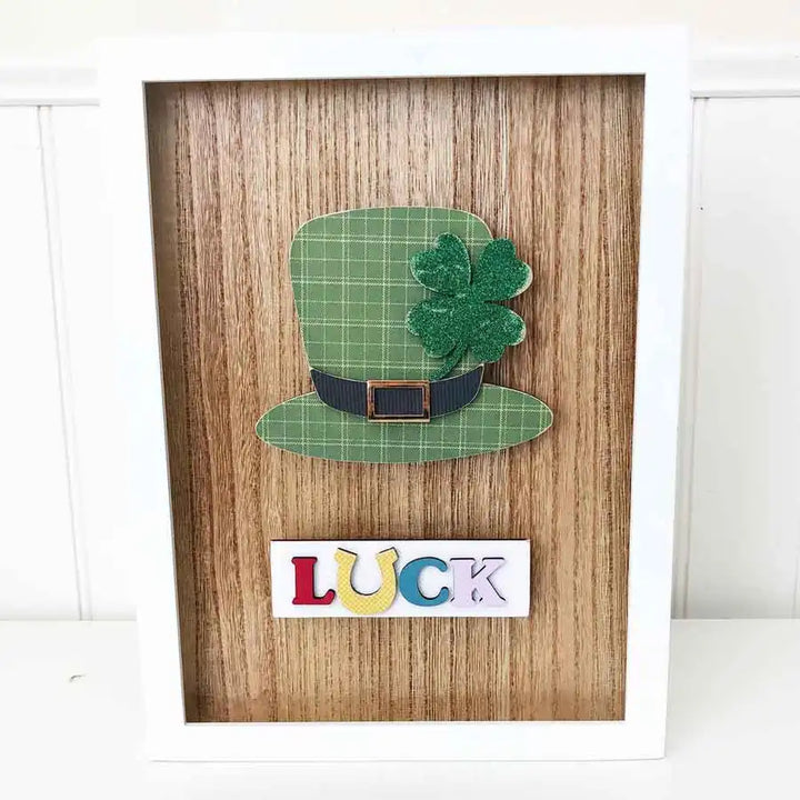 Glitter Green LUCK - Simply Framed - Foundations Decor