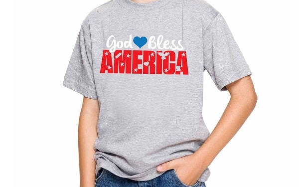 God Bless America T-Shirt SVG Image File Download for Patriotic Projects