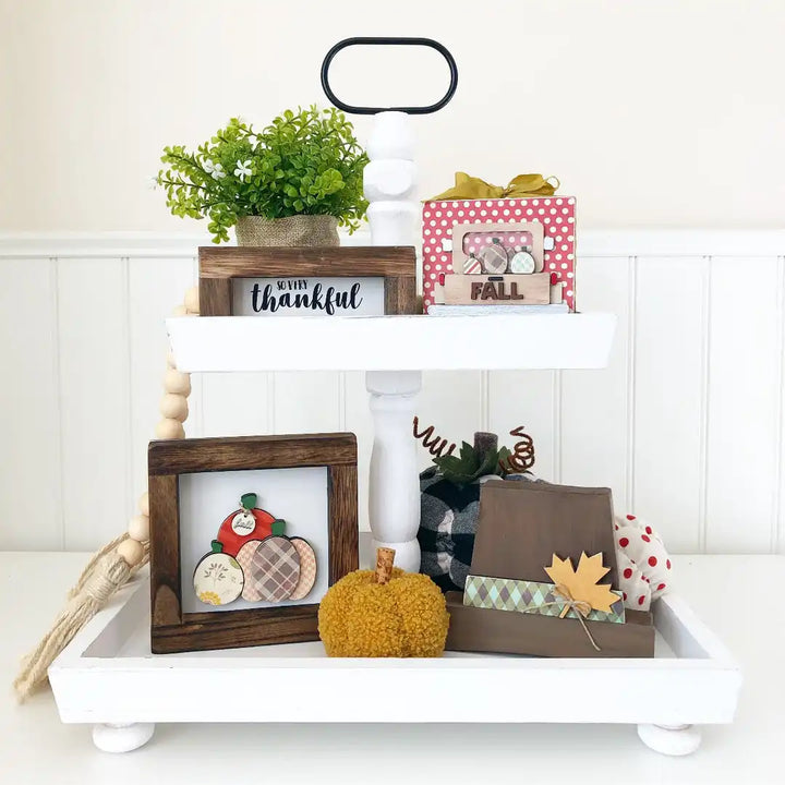 Golden Harvest Pumpkin - Tiered Tray Decor - Foundations Decor