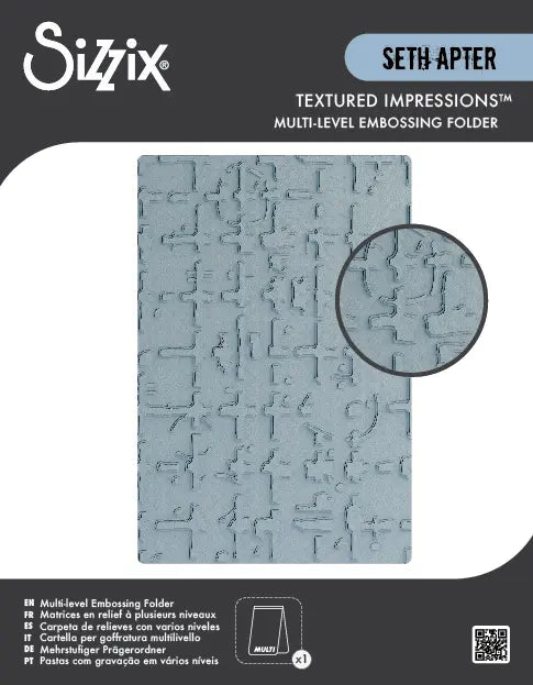 Grid Graph Multi-Level Embossing Folder - Seth Apter - Sizzix