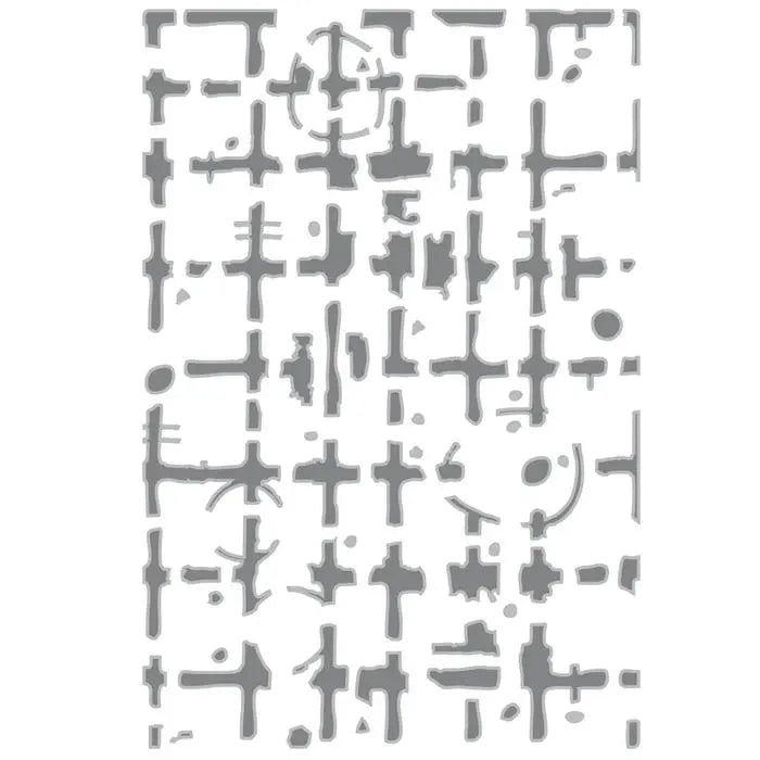 Mult Level Folder Sizzix Grid Graph Multi-Level Embossing Folder by Seth Apter
