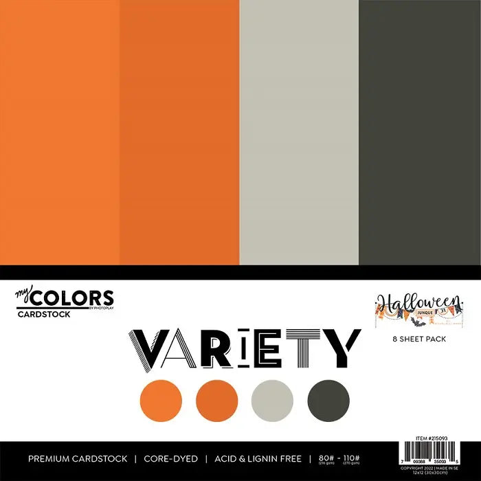 Halloween Junque Cardstock Variety Pack, 12"x 12" - PhotoPlay