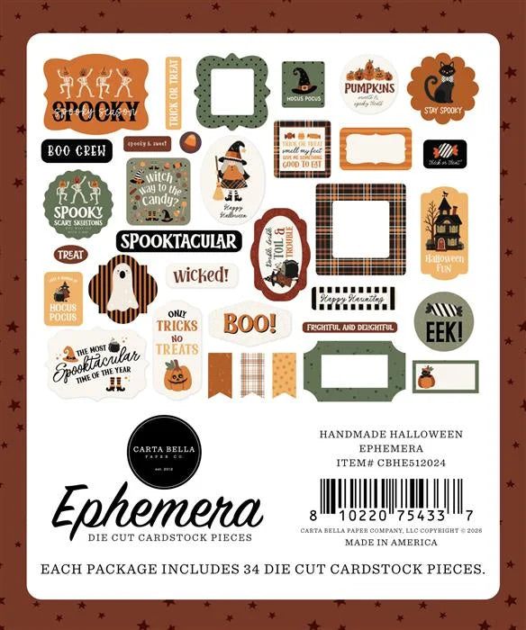 Handmade Halloween Ephemera - Carta Bella