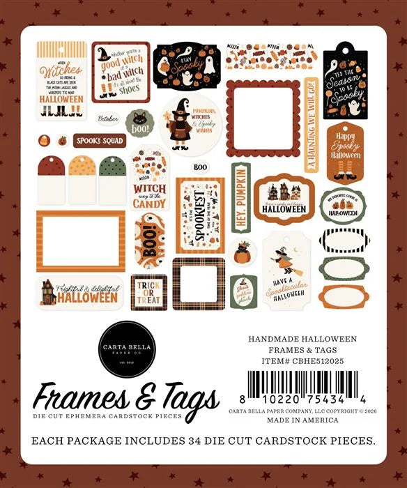 Handmade Halloween Frames & Tags - Carta Bella