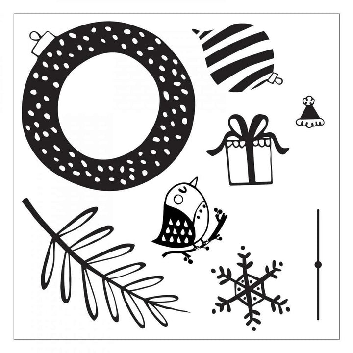 Hanging Ornaments Framelits Dies w/ Stamps-Jordan Caderao-Sizzix