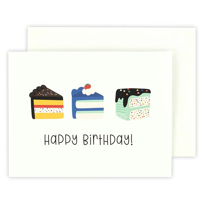 Happy Birthday Sliced Cake Greeting Card – Echo Park