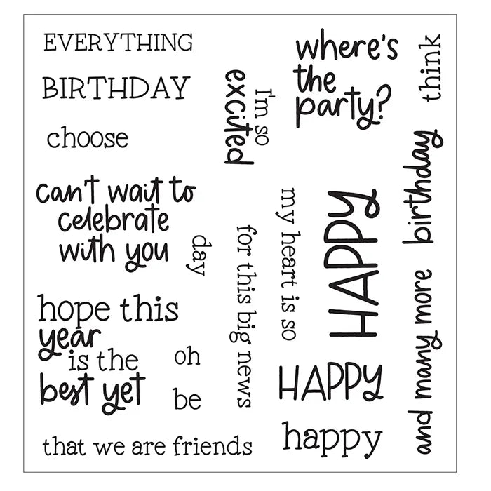 View 3 of Happy Everything Sentiment Clear Stamps Set - Catherine Pooler - Sizzix