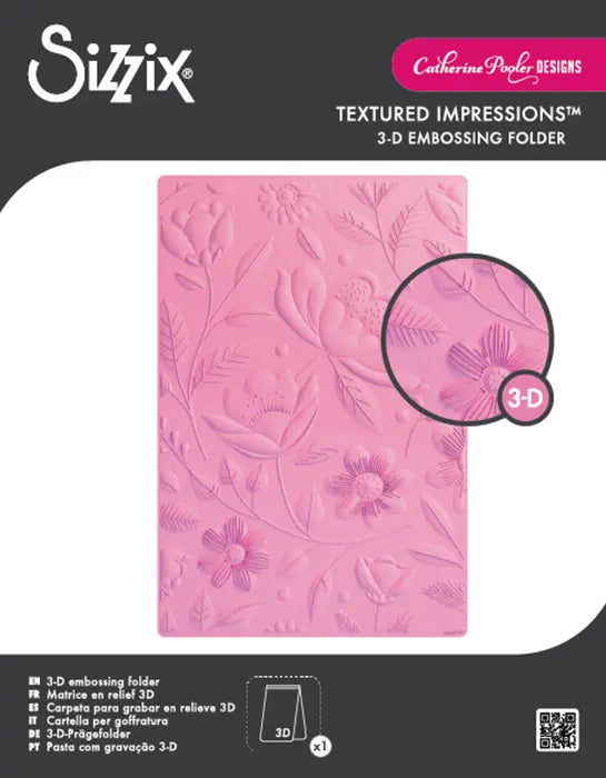Happy Garden #1 3D Textured Impressions Embossing Folder - Catherine Pooler - Sizzix