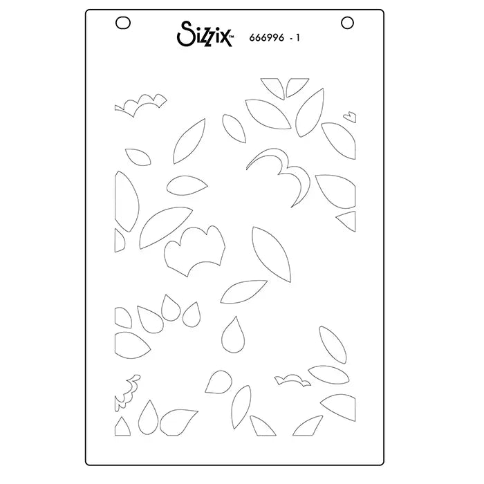 Happy Garden #2 A6 Layered Stencil Set - Catherine Pooler - Sizzix