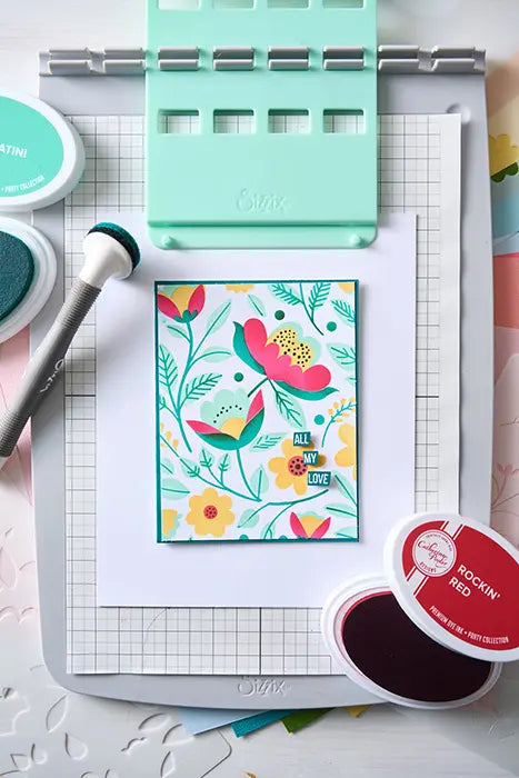 Happy Garden #2 A6 Layered Stencil Set - Catherine Pooler - Sizzix