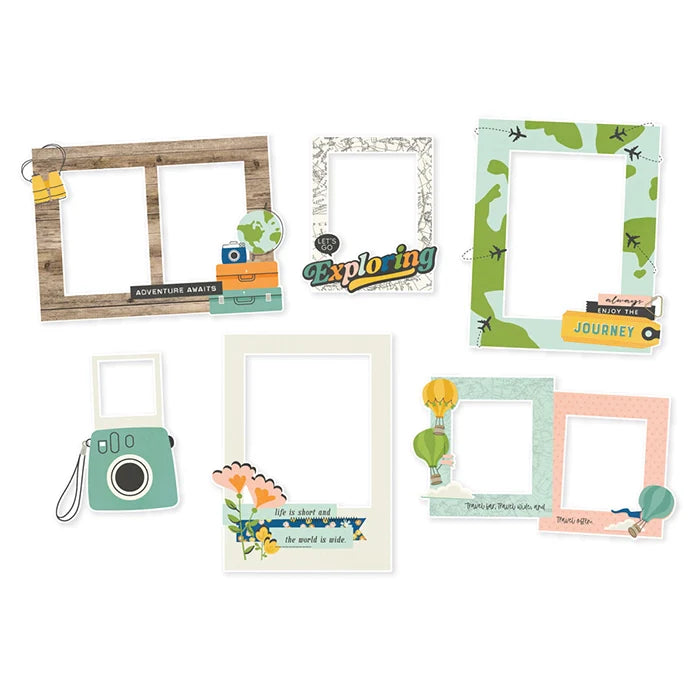 Happy Travels Chipboard Frames - Simple Stories
