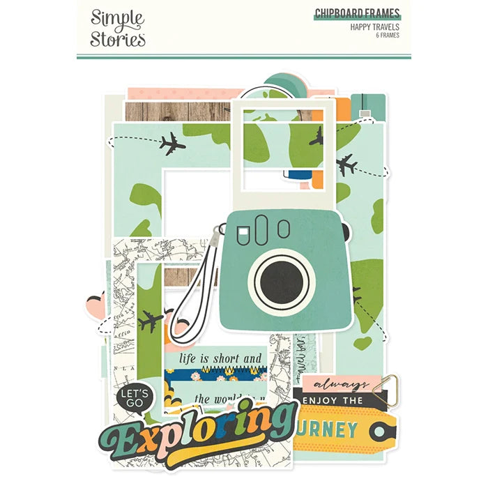 View 2 of Happy Travels Chipboard Frames - Simple Stories
