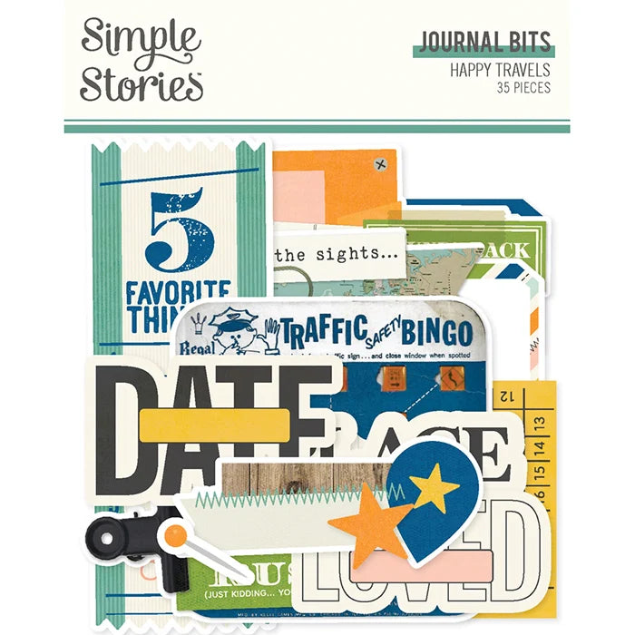 Happy Travels Journal Bits & Pieces - Simple Stories