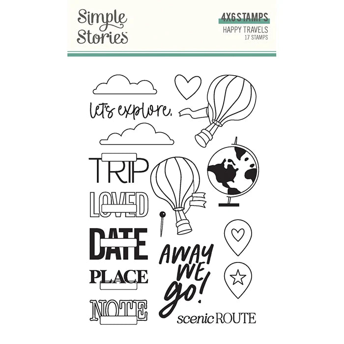 Happy Travels Stamps - Simple Stories