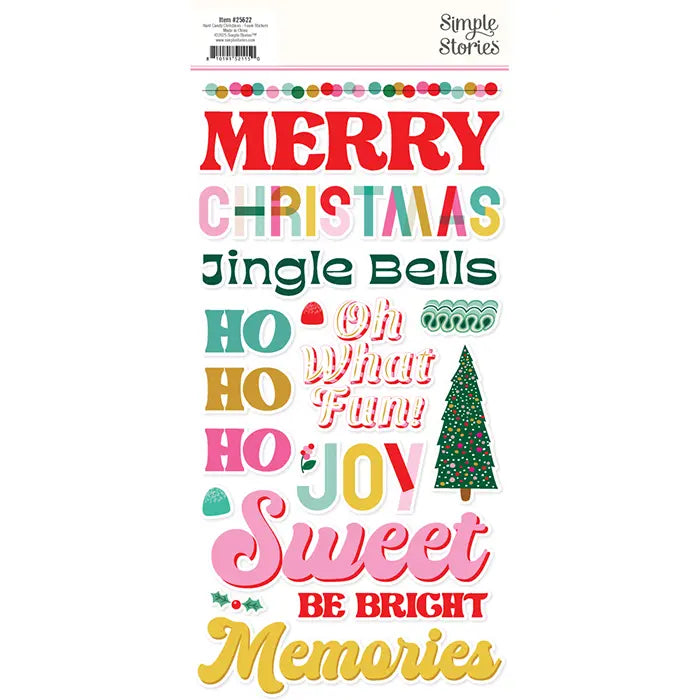 Hard Candy Christmas Foam Stickers - Simple Stories