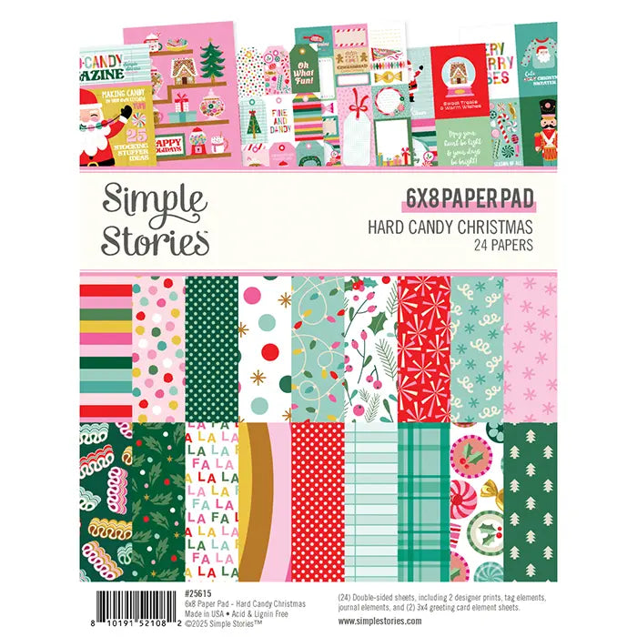 Hard Candy Christmas Paper Pad, 6" x 8" - Simple Stories