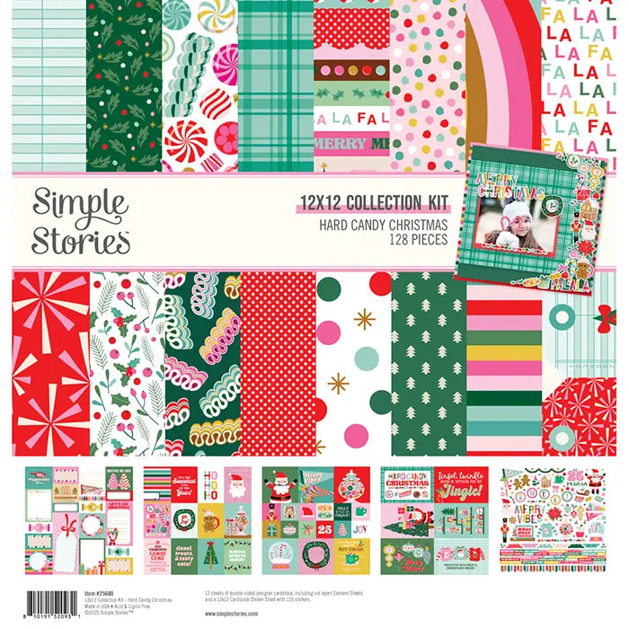 Hard Candy Christmas Scrapbook Collection Kit, 12" x 12" - Simple Stories
