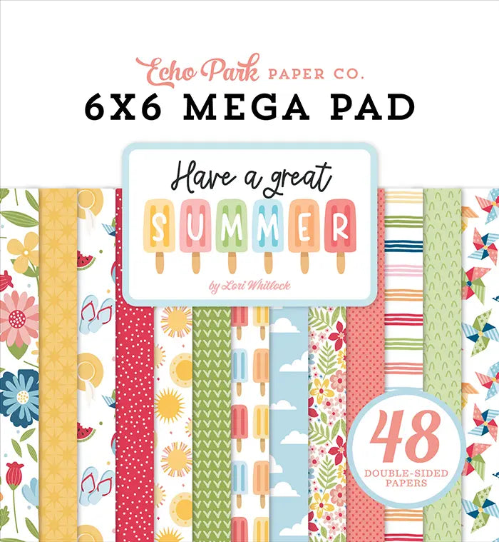 Have A Great Summer Cardmakers 6" x 6" Mega Pad - Echo Park
