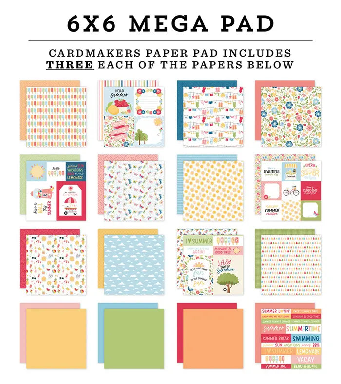 View 2 of Have A Great Summer Cardmakers 6" x 6" Mega Pad - Echo Park