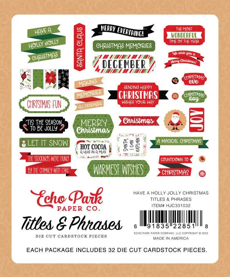 Have A Holly Jolly Christmas Titles & Phrases- Echo Park