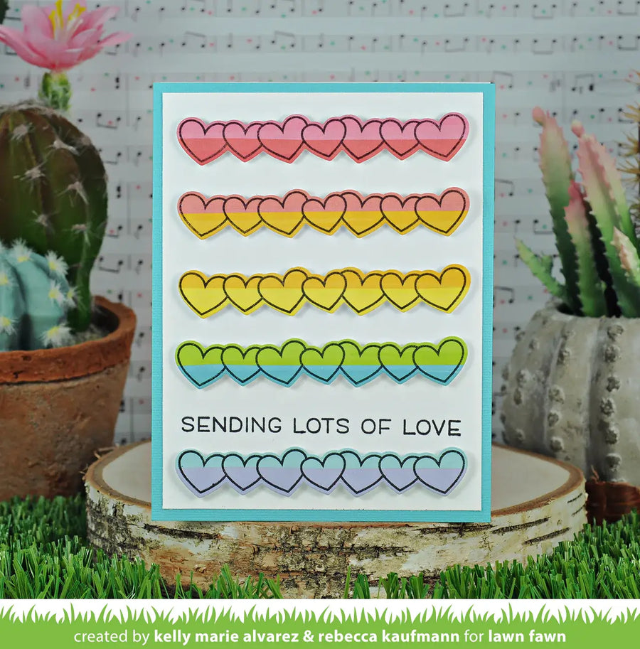 Hearts Clear Stamp Set - Simply Celebrate Collection - Lawn Fawn