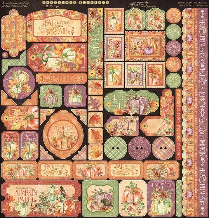 Hello Pumpkin 12x12 Collection Pack with Stickers - Graphic 45