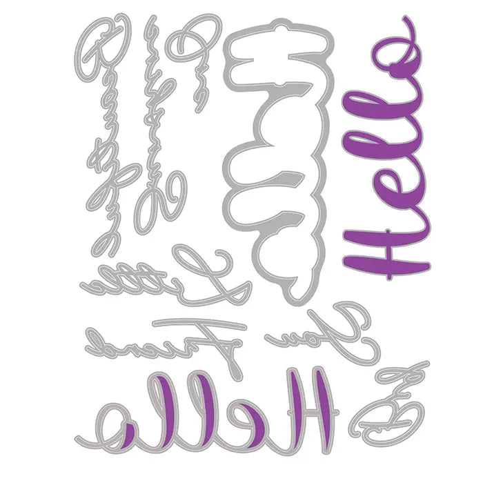 View 3 of Hello Sentiment Take Two's Thinlits Dies - Stacey Park - Sizzix