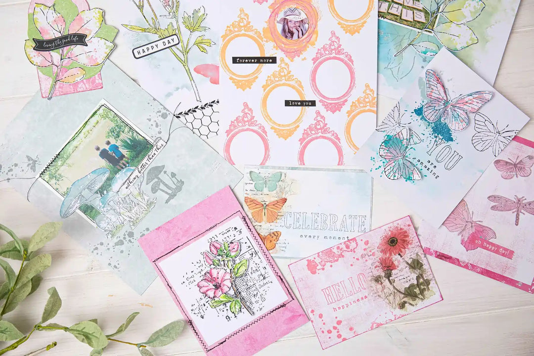 Hello You Sentiments Clear Stamps Set 13PK by 49 and Market - Sizzix