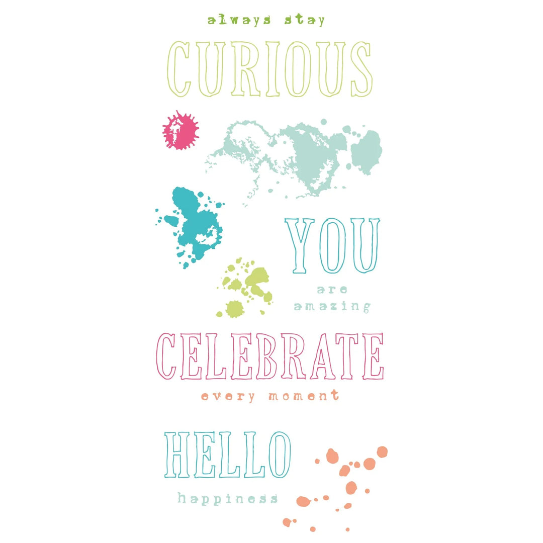 Hello You Sentiments Clear Stamps Set 13PK by 49 and Market - Sizzix