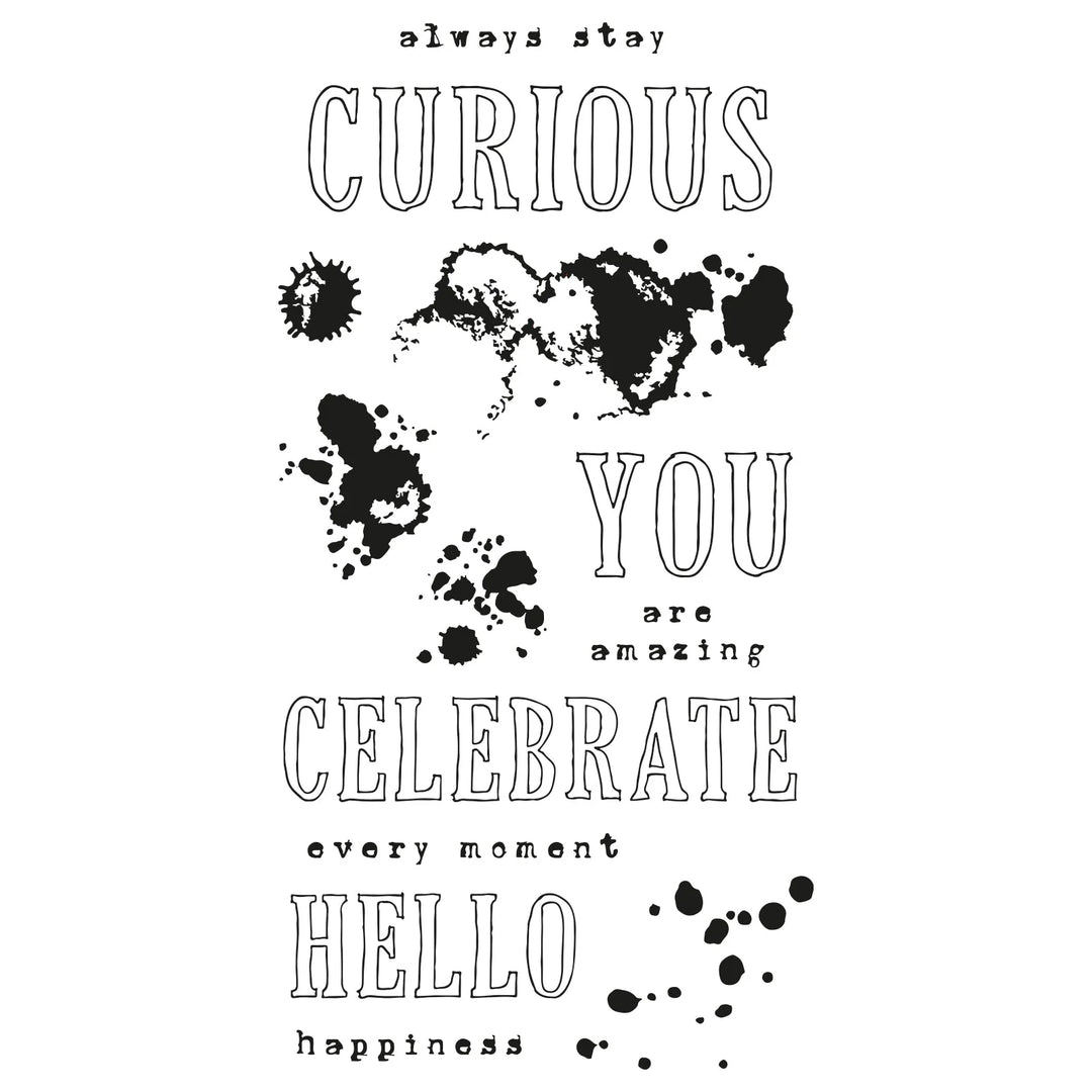 Hello You Sentiments Clear Stamps Set 13PK by 49 and Market - Sizzix