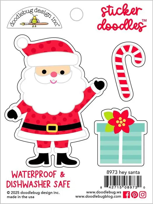 Hey Santa Sticker Doodles - Oh What Fun - Doodlebug