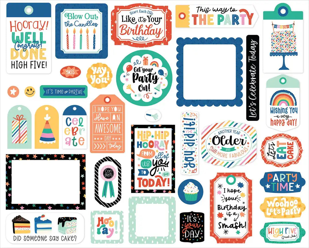 View 2 of Hip Hip Hooray Frames & Tags - Echo Park