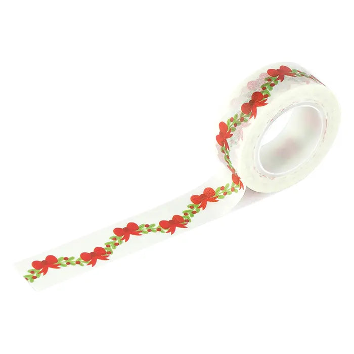 Holly And Bows Garland Washi Tape - Santa's Christmas Delivery - Echo Park