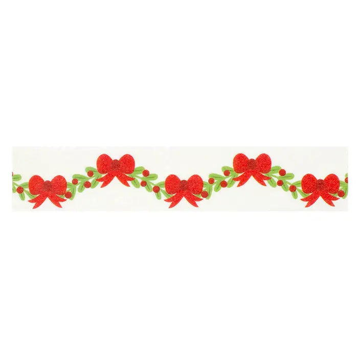 Holly And Bows Garland Washi Tape - Santa's Christmas Delivery - Echo Park