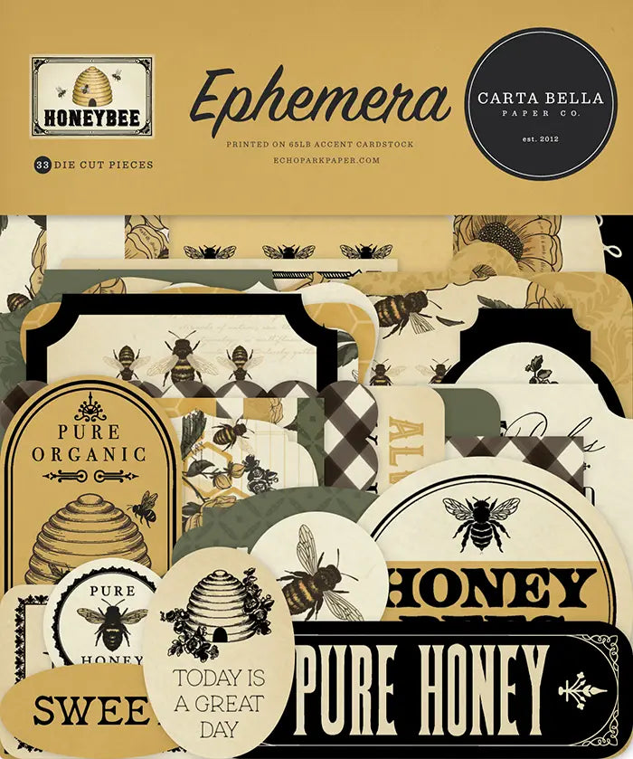 Honey Bee Ephemera Die Cuts - Carta Bella