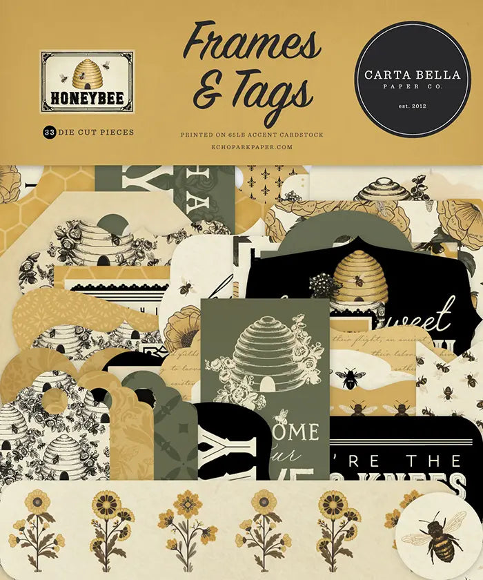 Honey Bee Frames & Tags - Carta Bella