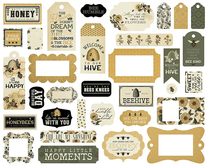 Honey Bee Frames & Tags - Carta Bella